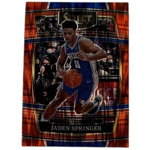 2021-22 Panini Select Orange Flash Jaden Springer RC Philadelphia 76ers #85